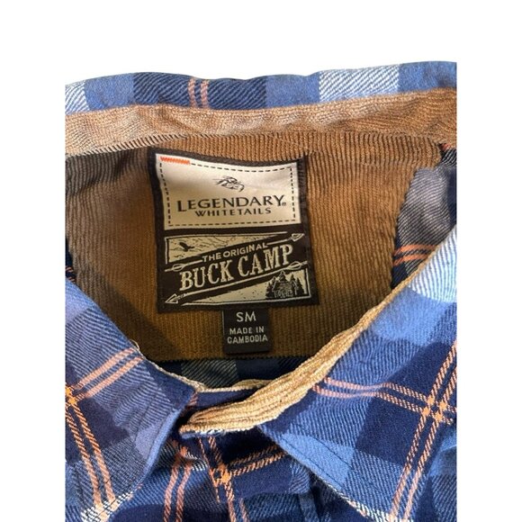 Legendary White Tails Original Buck Camp Men’s Flannel Shirt Sz Small Button Up - Picture 2 of 12